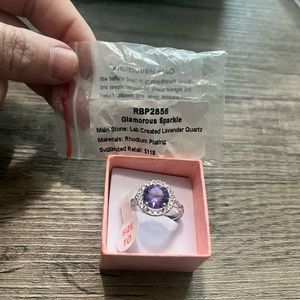 Lavender quartz ring size 10
